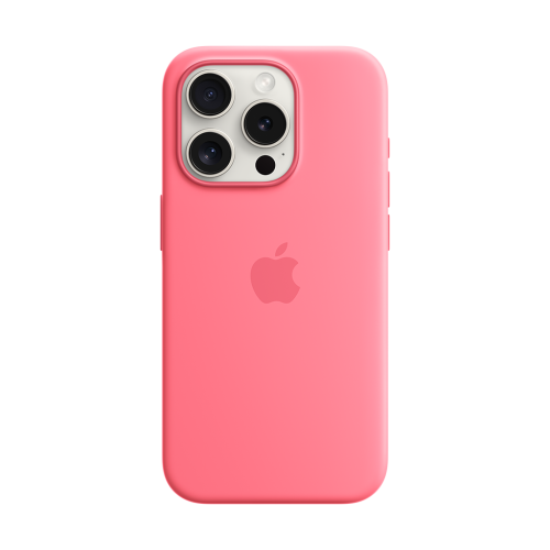 Apple iPhone 15 Pro Max Silicone Case w/MagSafe - Pink