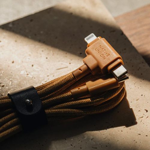 Native Union Belt Duo USB-C to USB-C/Lightning Cable 1.5m Kraft Orange
