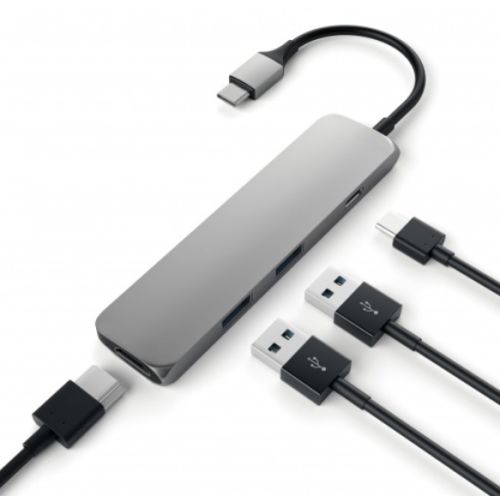 Satechi USB-C Slim Aluminum MultiPort Adapter Space Grey