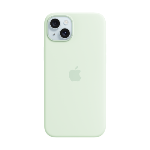 Apple iPhone 15 Silicone Case w/MagSafe - Soft Mint