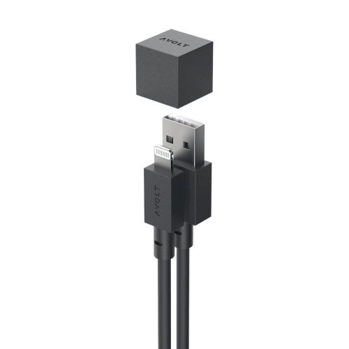 Avolt Cable1 USB-A Lightning Cable 1.8m Stockholm Black