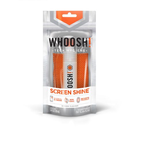 WHOOSH! Screen Shine GO XL (100ml) Antibacterial Spray + Cloth