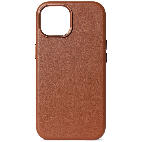 DECODED Leather Backcover w/MagSafe for iPhone 15 Plus - Tan