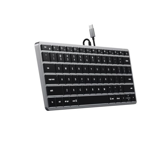 Satechi Aluminum Wired W1 USB-C Keyboard SF/SWE - Space Grey
