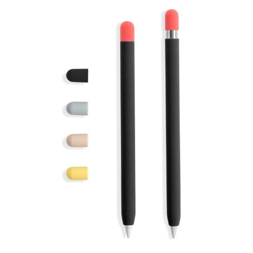 Doodroo Skin for Apple Pencil (1&2) Black + 5 Caps