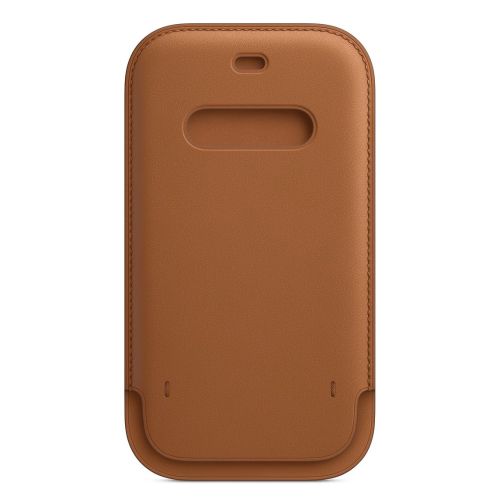 Apple iPhone 12 mini Leather Sleeve w/MagSafe Saddle Brown