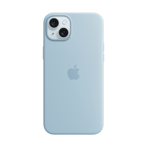 Apple iPhone 15 Silicone Case w/MagSafe - Light Blue