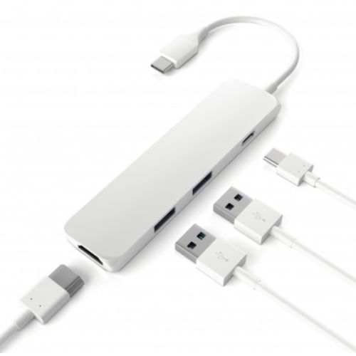 Satechi USB-C Slim Aluminum MultiPort Adapter Silver