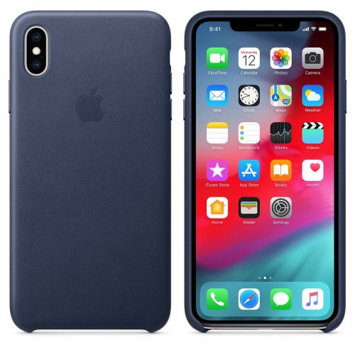 Apple iPhone XS Max Leather Case Midnight Blue