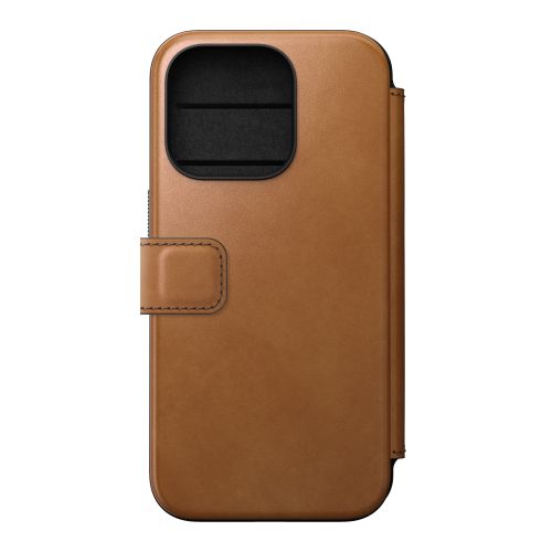 Nomad Modern Leather Folio w/MagSafe iPhone 15 Pro Max - English Tan
