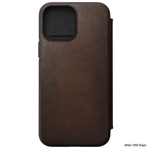 Nomad Modern Leather Folio w/MagSafe iPhone 15 Pro Max - Brown