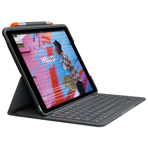 Logitech Slim Folio Keyboard case iPad 10.2" SF/SWE Black