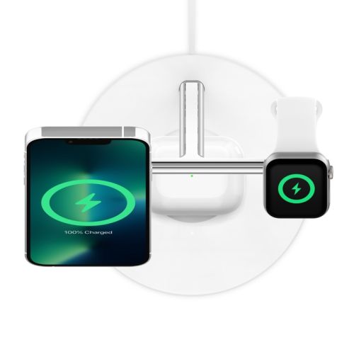 Belkin BoostCharge Pro 3-in-1 MagSafe Wireless Charging Stand 15W White