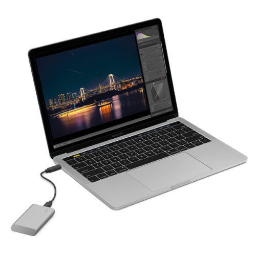 LaCie Portable SSD v2 2TB HD USB-C/3.0 Moon Silver