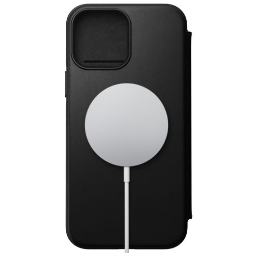 Nomad Modern Leather Folio w/MagSafe iPhone 15 - Black