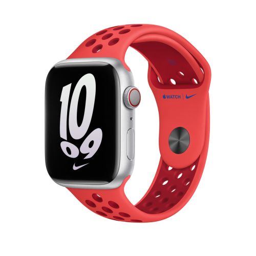Apple Watch 45mm Nike Sport Band Bright Crimson/Gym Red