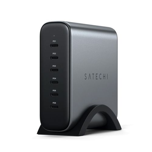 Satechi USB-C 200W GaN PD 6-port Charger Space Grey
