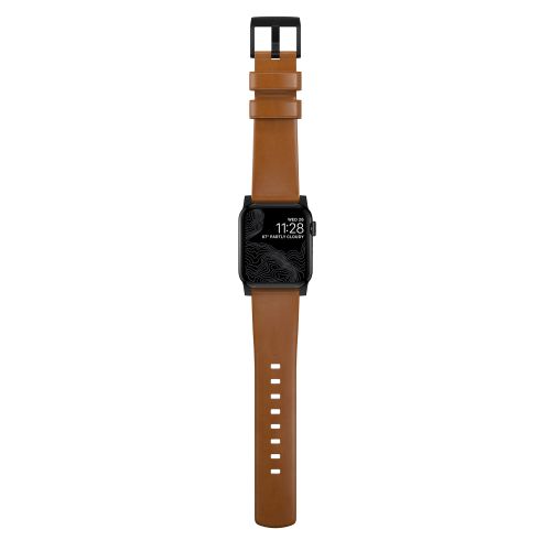 Nomad Watch 44/45/49mm Modern Band English Tan Leather/Black hardware