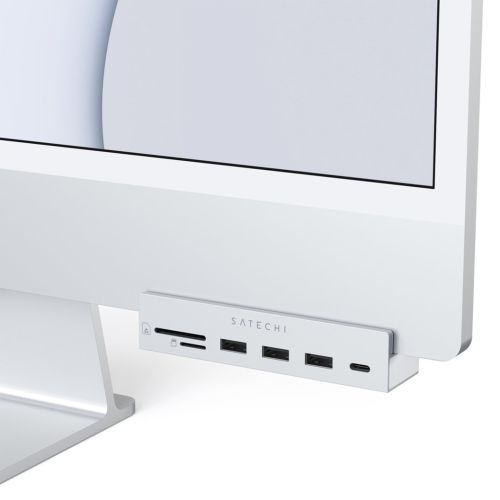 Satechi Aluminum 3-Port USB3/ Micro/SD Clamp Hub for iMac 24