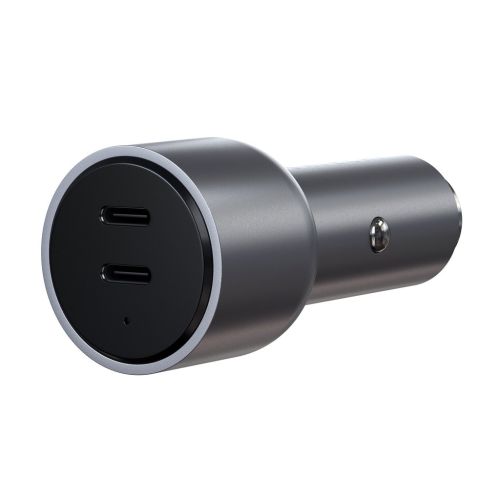 Satechi Dual USB-C 40W PD Car Charger Space Grey