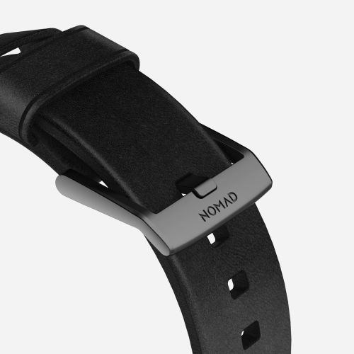 Nomad Watch 44/45/49mm Modern Band Black Leather/Black hardware