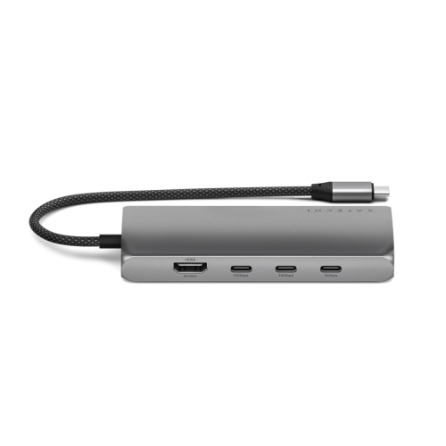 Satechi USB-C Aluminum MultiPort 8K HDMI Adapter Space Gray