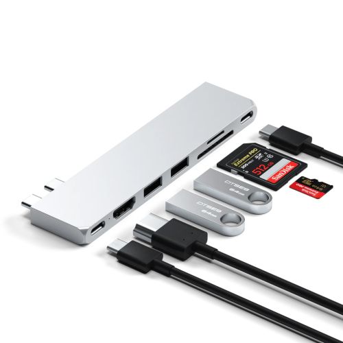 Satechi USB-C PRO Hub Slim MacBook Air M2/M3 Silver